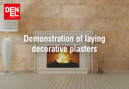 Demonstration of laying decorative plasters